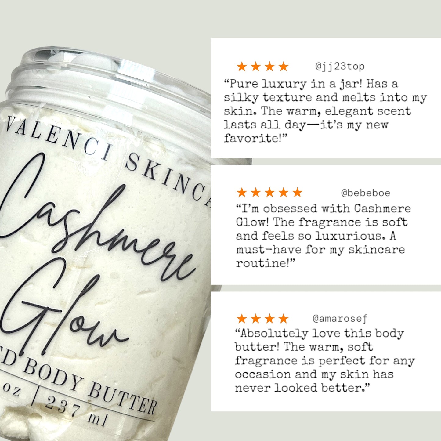 "Cashmere Glow" Whipped Body Butter