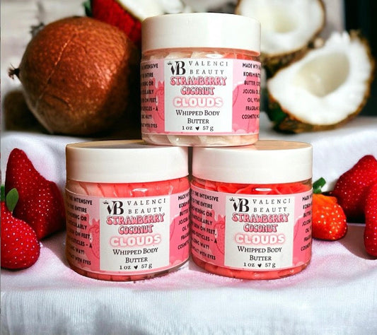 10 / Wholesale “Strawberry Coconut Clouds" Whipped Body Butter